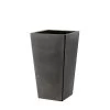 Eckiger Blumenkübel Aus Kunststoff - Anthrazit - Ardoz