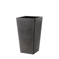 Eckiger Blumenkübel Aus Kunststoff - Anthrazit - Ardoz