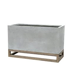 Eckiger Pflanzkasten Für Draußen - Modern - Glasfaser-Beton - Giove