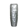 Edle XXL Vase Aus Polystone - Silber- Indoor - Mit Einsatz - Abeni