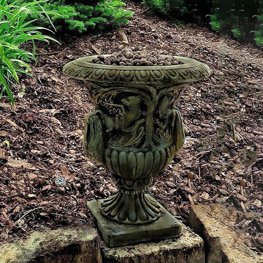 Eindrucksvolle Pflanzamphore Mit Tier Relief Aus Steinguss - Klea 3 Eindrucksvolle Pflanzamphore Mit Tier Relief Aus Steinguss - Klea – Bild 3