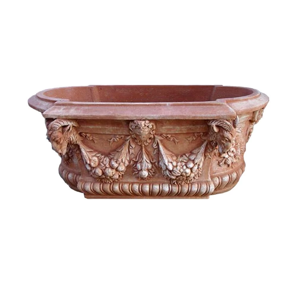 Einzigartiger Terrakotta Trog - Antik - Battista 1 Einzigartiger Terrakotta Trog - Antik - Battista