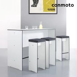 Elegante HPL Gartenbar Mit Tisch Und 4 Hocker - Riva Bar