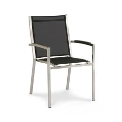 Eleganter Edelstahl Gartenstuhl Stapelbar - Stuhl Lucidum