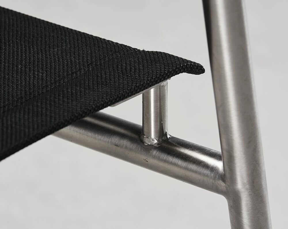 Eleganter Stapelstuhl Aus Edelstahl/Ergotex - Lucidum Stuhl 6 Eleganter Stapelstuhl Aus Edelstahl/Ergotex - Lucidum Stuhl – Bild 6