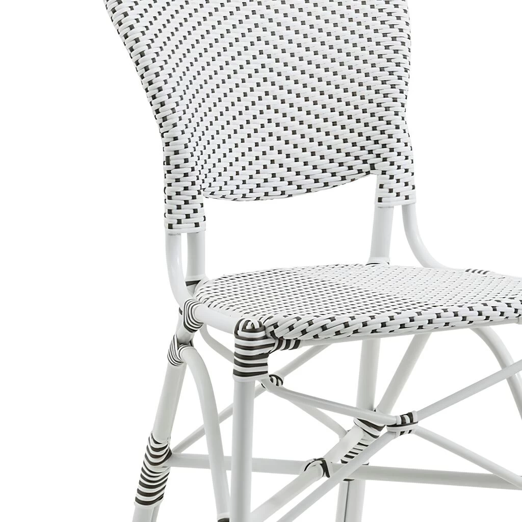 Eleganter Stuhl In Weiß Für Den Garten Mit Punkte Muster - Gartenstuhl Karina 2 Eleganter Stuhl In Weiß Für Den Garten Mit Punkte Muster - Gartenstuhl Karina – Bild 2