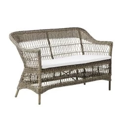 Elegantes 2-Sitzer Sofa Für Den Garten In Antikgrau - 2-Sitzer Hedda