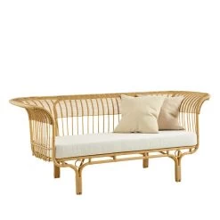 Elegantes Gartensofa Aus Alu-Rattan In Der Farbe Natur - Gartensofa Enna