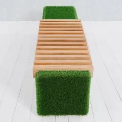 Formschnitt Gartenbank - Holz, GFK & Kunstrasen - Grün - Fenix -Gartenwelt Geschaft formschnitt gartenbank holz gfk kunstrasen gruen fenix5