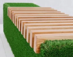 Formschnitt Gartenbank - Holz, GFK & Kunstrasen - Grün - Fenix -Gartenwelt Geschaft formschnitt gartenbank holz gfk kunstrasen gruen fenix6