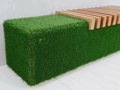 Formschnitt Gartenbank - Holz, GFK & Kunstrasen - Grün - Fenix -Gartenwelt Geschaft formschnitt gartenbank holz gfk kunstrasen gruen fenix7