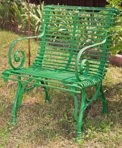 Französischer Gartenstuhl Mit Armlehne Antik - Etienne -Gartenwelt Geschaft franzoesischer gartenstuhl mit armlehne antik etienne3