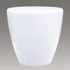 Frostsicheres Pflanzgefäß Für Draußen - Steinzeug Weiß - Rund Schlicht - Akaste Blanc