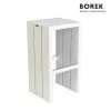Garten Bar Hocker Von Borek - Aluminium - Weiß - Samos Barkocker