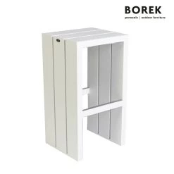 Garten Bar Hocker Von Borek - Aluminium - Weiß - Samos Barkocker