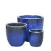 Garten Blumentöpfe Im 3er Set - Blaue Keramik - Kumari