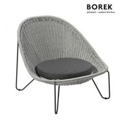 Garten Klubsessel Von Borek - Edelstahl - Grau - Mit Auflage - Pasturo Klubsessel
