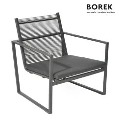 Garten Loungesessel Von Borek - Aluminium - Inkl. Sitzkissen - Grau - Andria Klubsessel