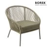 Garten Loungesessel Von Borek - Aluminium - Mit Kissen - Beige & Braun Meliert - Colette Klubsessel