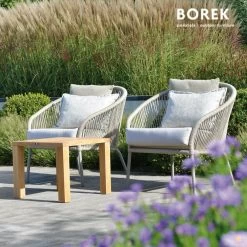 Garten Loungesessel Von Borek - Aluminium - Mit Kissen - Beige & Braun Meliert - Colette Klubsessel -Gartenwelt Geschaft garten loungesessel von borek aluminium mit kissen beige braun meliert colette klubsessel3