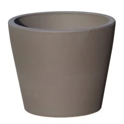 Garten Pflanzgefäß In Grau - Steinzeug Frostsicher - Rund - Votum Grigio