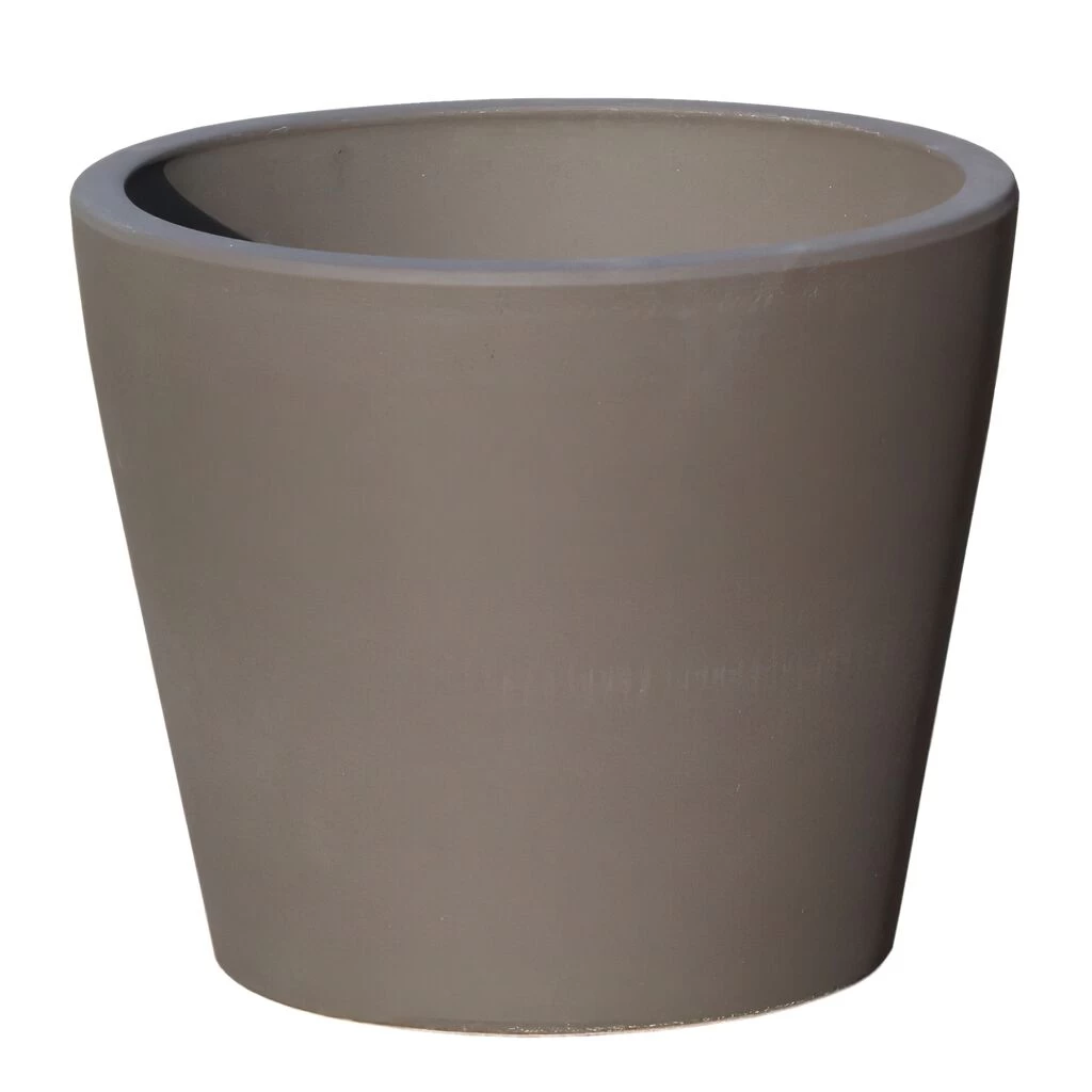 Garten Pflanzgefäß In Grau - Steinzeug Frostsicher - Rund - Votum Grigio 1 Garten Pflanzgefäß In Grau - Steinzeug Frostsicher - Rund - Votum Grigio
