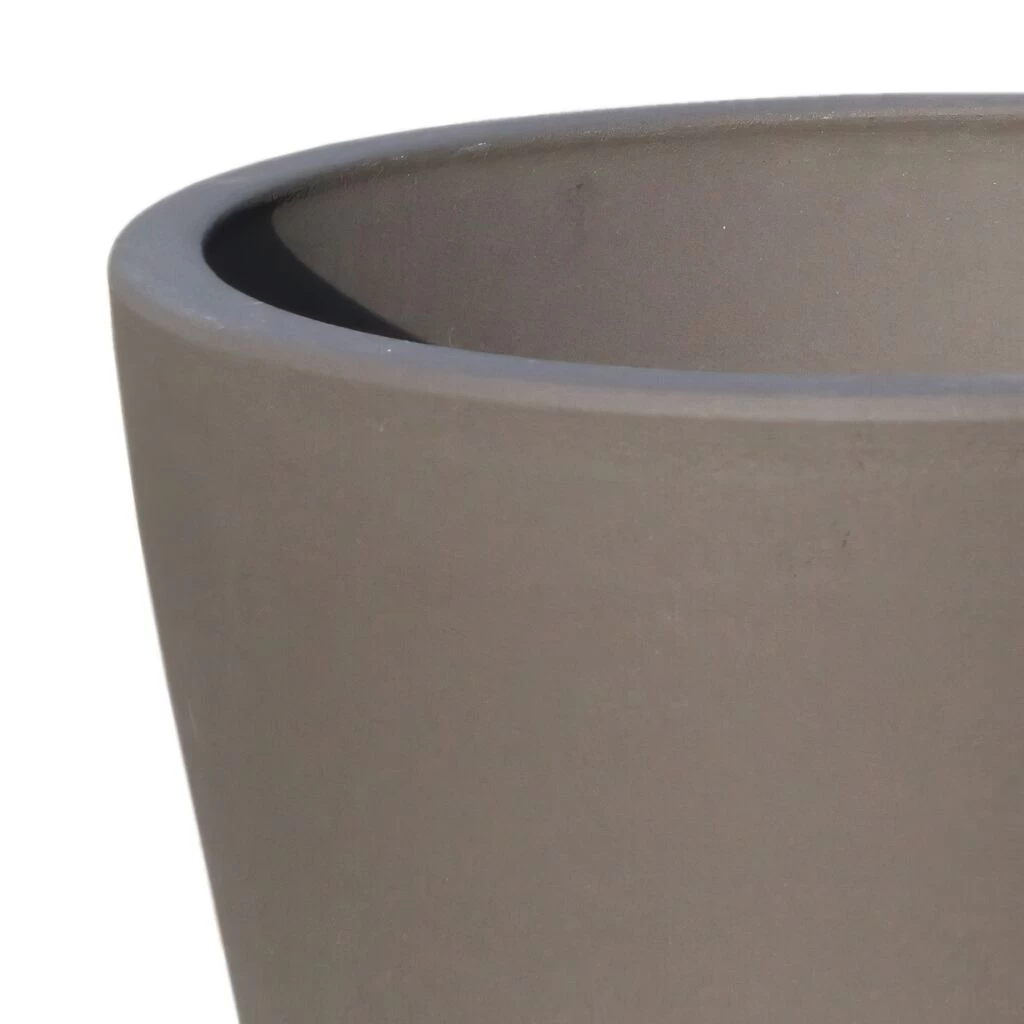 Garten Pflanzgefäß In Grau - Steinzeug Frostsicher - Rund - Votum Grigio 2 Garten Pflanzgefäß In Grau - Steinzeug Frostsicher - Rund - Votum Grigio – Bild 2