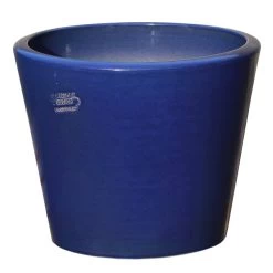 Garten Pflanztopf Rund - Blau - Steinzeug Frostsicher Kaufen - Votum Azur