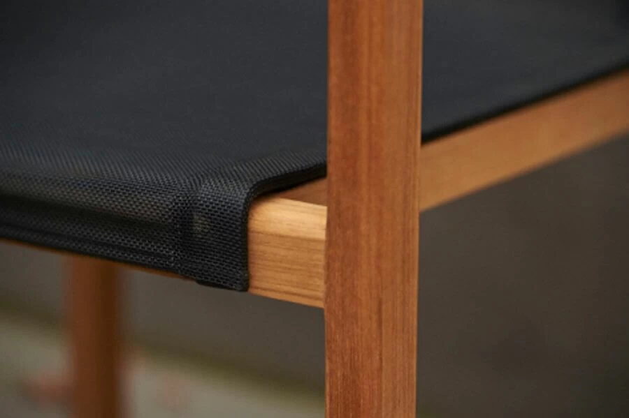 Garten Stapelstuhl Aus Teakholz & Kunststoffgewebe - Ethan Stapelstuhl 4 Garten Stapelstuhl Aus Teakholz & Kunststoffgewebe - Ethan Stapelstuhl – Bild 4