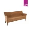 Gartenbank 3 Sitzer - Von MBM - Alu, Geflecht & Resysta - Braun - Gartenbank Madrigal