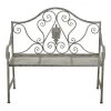 Gartenbank Für 2 Personen Aus Metall Mit Antik-Finish - Winama