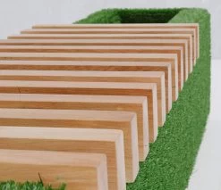 Gartenbank Mit Kasten - Holz, GFK & Kunstrasen - Grün - Feodor -Gartenwelt Geschaft gartenbank mit kasten holz gfk kunstrasen gruen feodor5