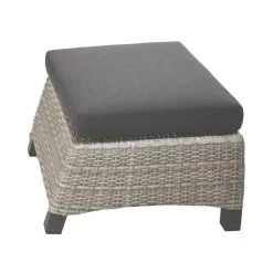 Gartenhocker In Rattanoptik Mit Sitzkissen - Hocker Flero