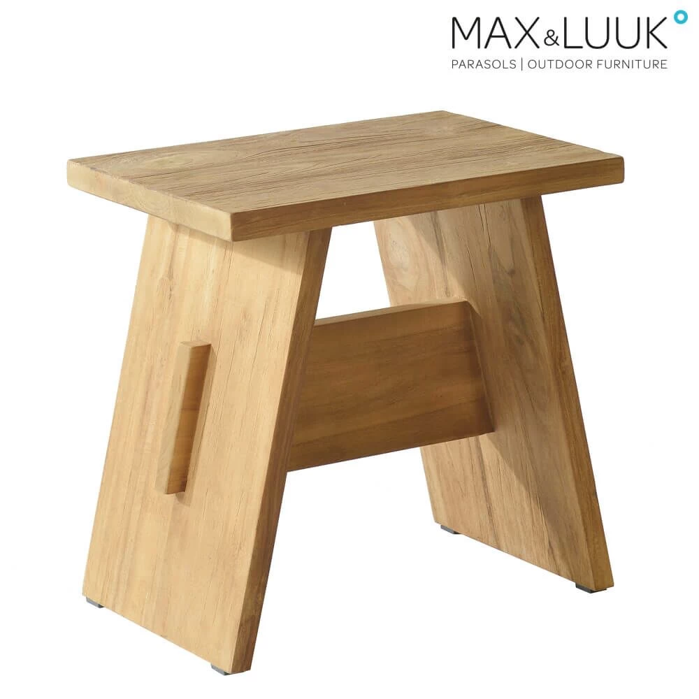 Gartenhocker Ohne Lehne - Teakholz - Max&Luuk - Finn Hocker 1 Gartenhocker Ohne Lehne - Teakholz - Max&Luuk - Finn Hocker