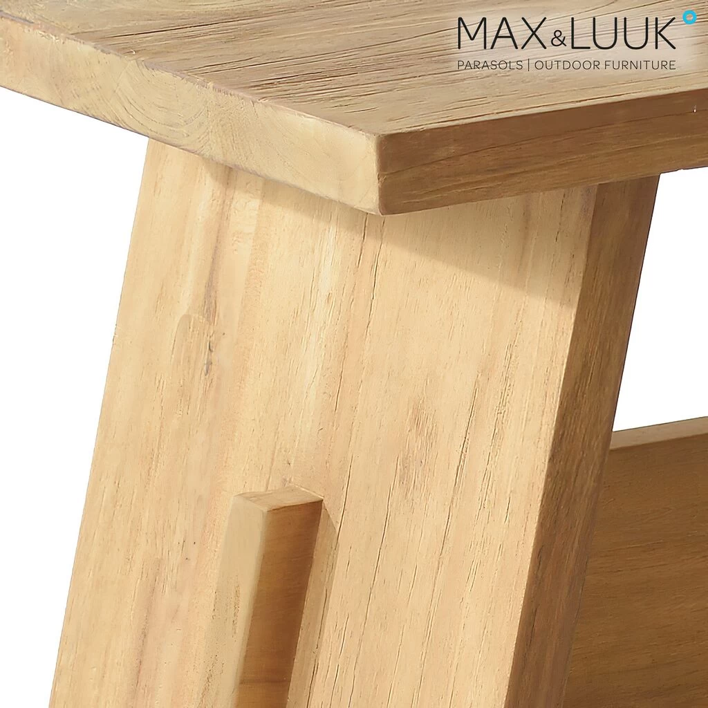 Gartenhocker Ohne Lehne - Teakholz - Max&Luuk - Finn Hocker 2 Gartenhocker Ohne Lehne - Teakholz - Max&Luuk - Finn Hocker – Bild 2