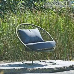 Gartenlounge Sessel Aus Alu & Seil Mit Kissen - Max&Luuk - Nora Loungesessel -Gartenwelt Geschaft gartenlounge sessel aus alu seil mit kissen max luuk nora loungesessel5