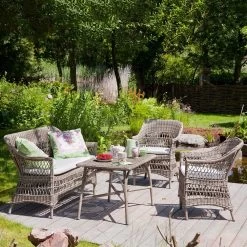 Gartensessel In Rattan Optik Mit Armlehnen In Antikgrau - Gartensessel Hedda -Gartenwelt Geschaft gartensessel in rattan optik mit armlehnen in antikgrau gartensessel hedda3