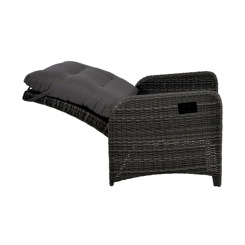 Gartensessel Mit Rattangeflecht - Verstellbare Lehne - Sessel Refi 3 Gartensessel Mit Rattangeflecht - Verstellbare Lehne - Sessel Refi – Bild 3