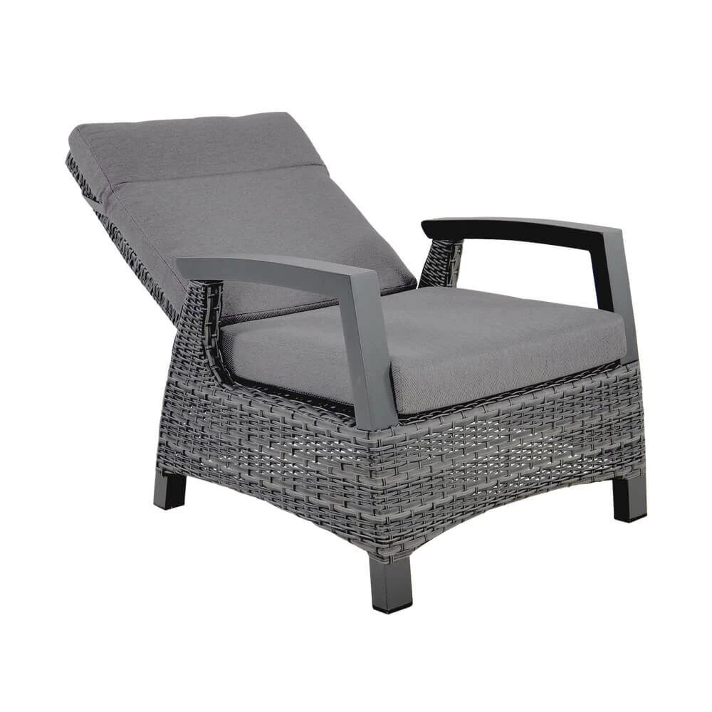 Gartensessel Rattanoptik Mit Kippbarer Rückenlehne - Sessel Flero 2 Gartensessel Rattanoptik Mit Kippbarer Rückenlehne - Sessel Flero – Bild 2