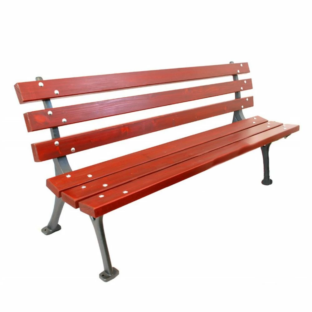 Gartensitzbank Aus Holz Und Gusseisen Mit Rückenlehne - Hampus 1 Gartensitzbank Aus Holz Und Gusseisen Mit Rückenlehne - Hampus