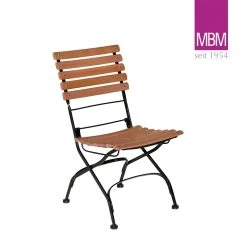 Gartenstuhl Ohne Armlehnen - Schmiedeeisen & Resysta - MBM - Klappbar - Stuhl Brazil