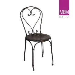 Gartenstuhl Schmiedeeisen Von MBM - Landhaus Stil - Stapelbar - Stuhl Boulevard