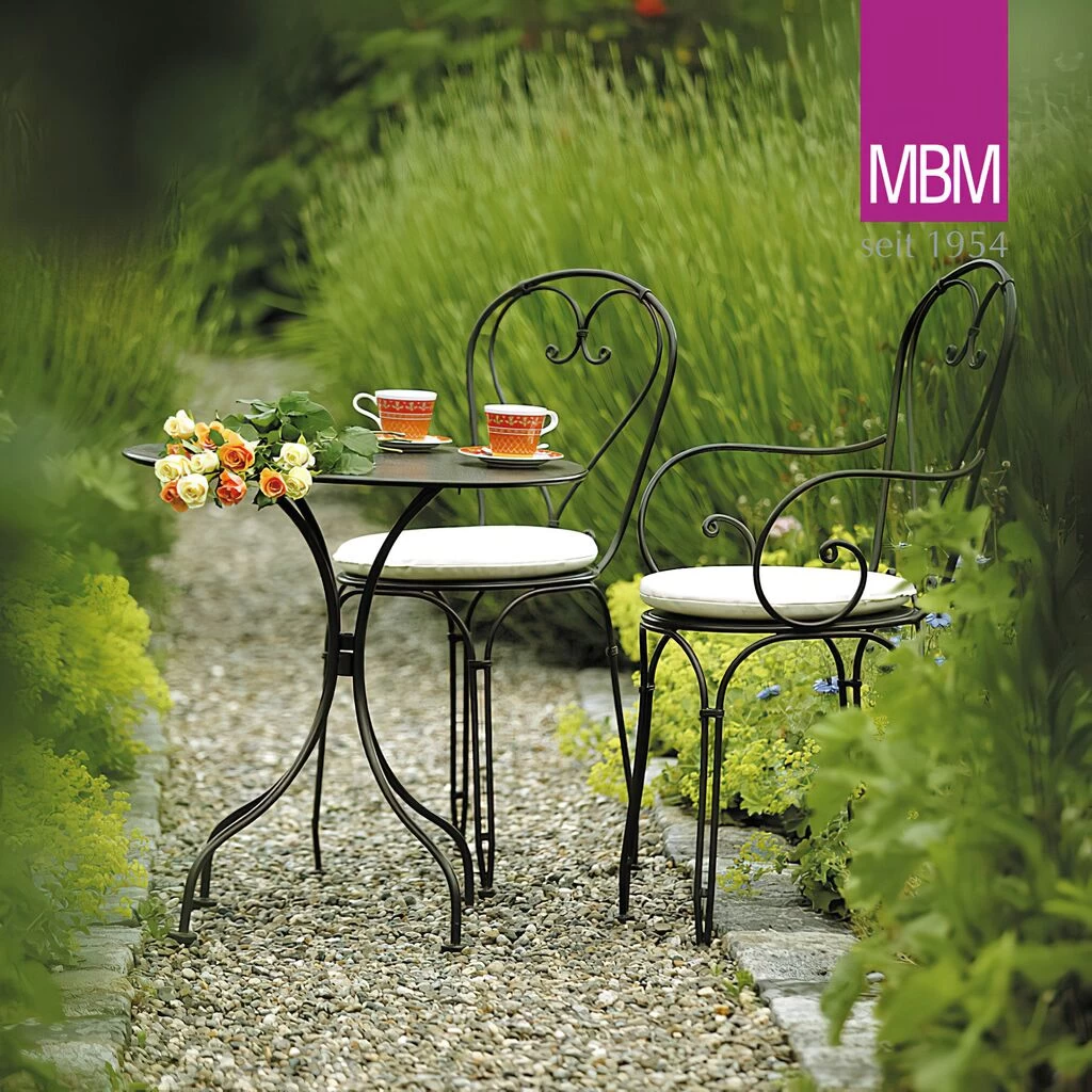 Gartenstuhl Schmiedeeisen Von MBM - Landhaus Stil - Stapelbar - Stuhl Boulevard 2 Gartenstuhl Schmiedeeisen Von MBM - Landhaus Stil - Stapelbar - Stuhl Boulevard – Bild 2