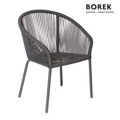 Gartenstuhl Von Borek - Aluminium - Dunkel Grau - Colette Stuhl