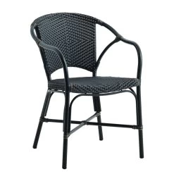 Gartenstuhl Zum Stapeln Aus Aluminium Und Rattan Mit Dots - Gartensessel Peder