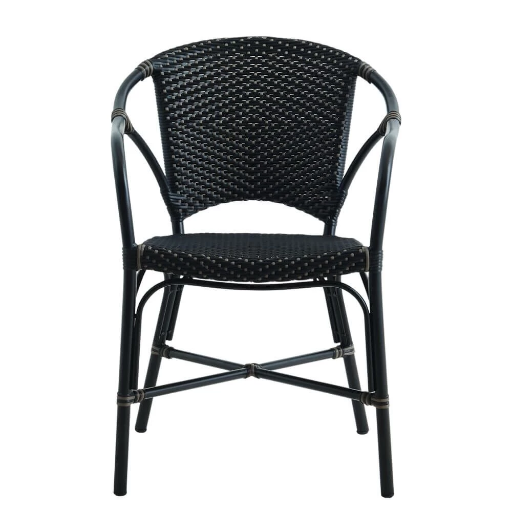 Gartenstuhl Zum Stapeln Aus Aluminium Und Rattan Mit Dots - Gartensessel Peder 3 Gartenstuhl Zum Stapeln Aus Aluminium Und Rattan Mit Dots - Gartensessel Peder – Bild 3