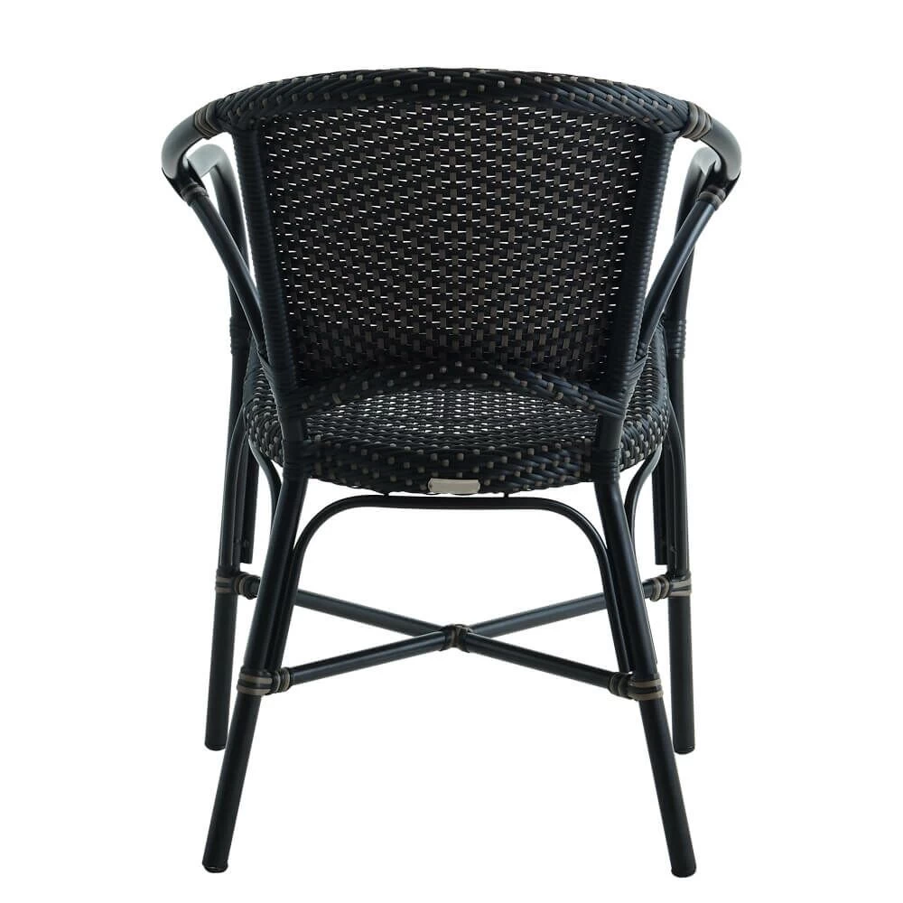 Gartenstuhl Zum Stapeln Aus Aluminium Und Rattan Mit Dots - Gartensessel Peder 4 Gartenstuhl Zum Stapeln Aus Aluminium Und Rattan Mit Dots - Gartensessel Peder – Bild 4