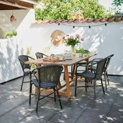 Gartenstuhl Zum Stapeln Aus Aluminium Und Rattan Mit Dots - Gartensessel Peder 9 Gartenstuhl Zum Stapeln Aus Aluminium Und Rattan Mit Dots - Gartensessel Peder -Gartenwelt Geschaft gartenstuhl zum stapeln aus aluminium und rattan mit dots gartensessel peder5