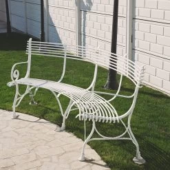 Gebogene Eisen Gartenbank Im Antiken Design - Gauvain