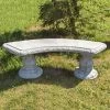 Gebogene Gartenbank Aus Steinguss Im Antik Stil - Sabathea